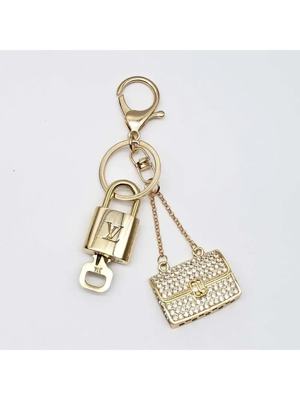 Authentic Louis Vuitton Lock & Key with unbranded Bagcharm, Keycharm, Keychain